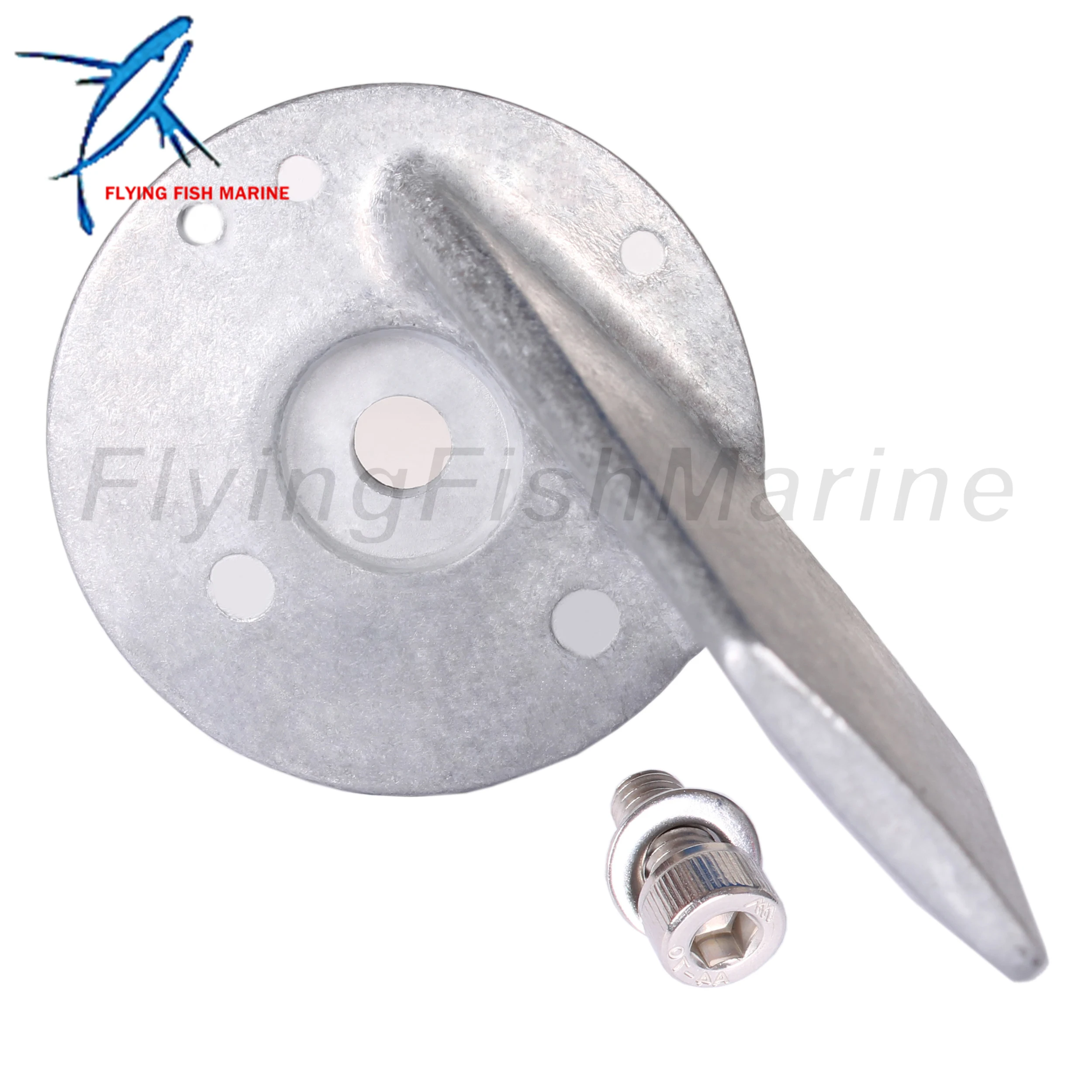 Boat Engine 55125-95500 Trim Tab Anode with Bolt 09117-08037 for Suzuki 40HP-85HP, 5031536 5031215 for Evinrude Johnson BRP OMC