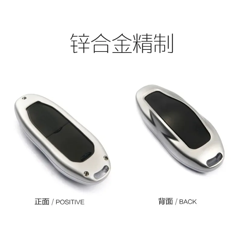 

For Tesla Model S Luxury Metal Car Key Wallet Purse Protection Keychain Remote Control Key Cover Car Accessories