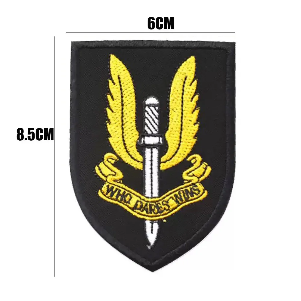 Who Dares Wins Game Enthusiast Embroidered Patch, Tactical Morale Badge, Hook and Loop, for Backpack Jacket