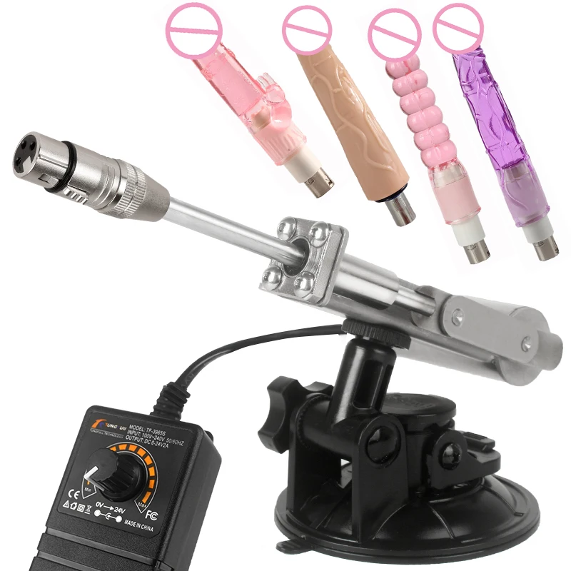 Mini Telescopic Sex Machine with 3XLR Dildo 39mm Stroke 30~350rpm Reciprocating Linear Actuator Female Masturbation Sexual Kits