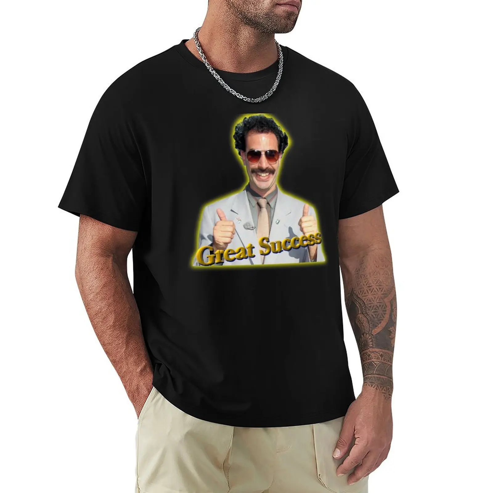 Borat Great Success sticker T-Shirt Novelty Graphic Tee Shirt