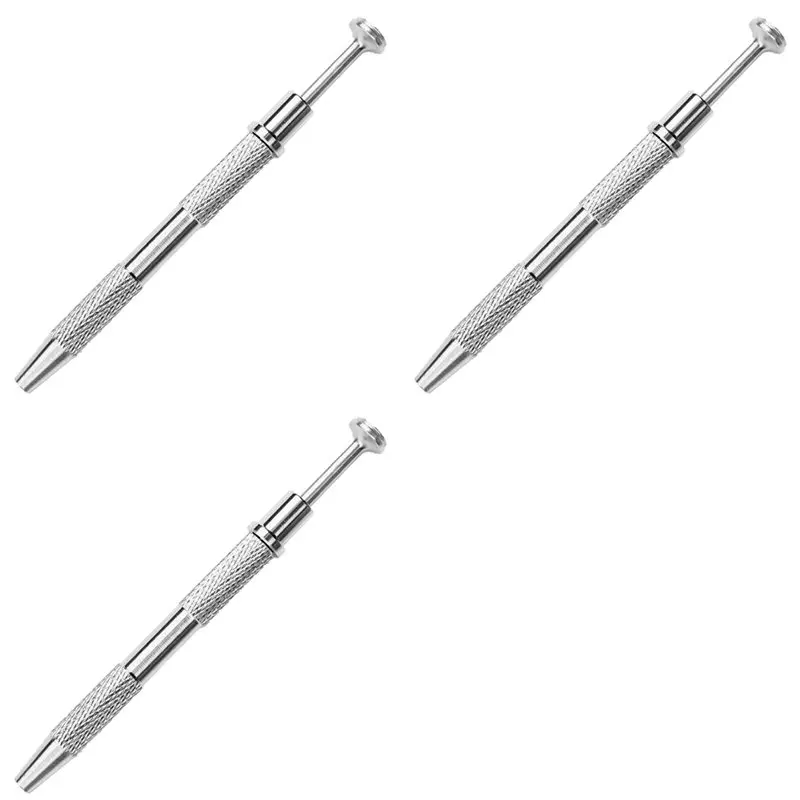 

New-3X 4 Jaw Pick Up Tool 4 Jaw Gripper For IC Chip Electronic Component Nail Screw Clamping Hand Tool Silver