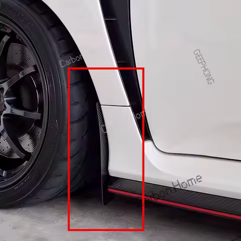 2PC For Honda Civic Type R FK8 2017-2021 Dry Carbon Front Fender Stone Guards - Rock Chip Protectors - JDM Splash Guards