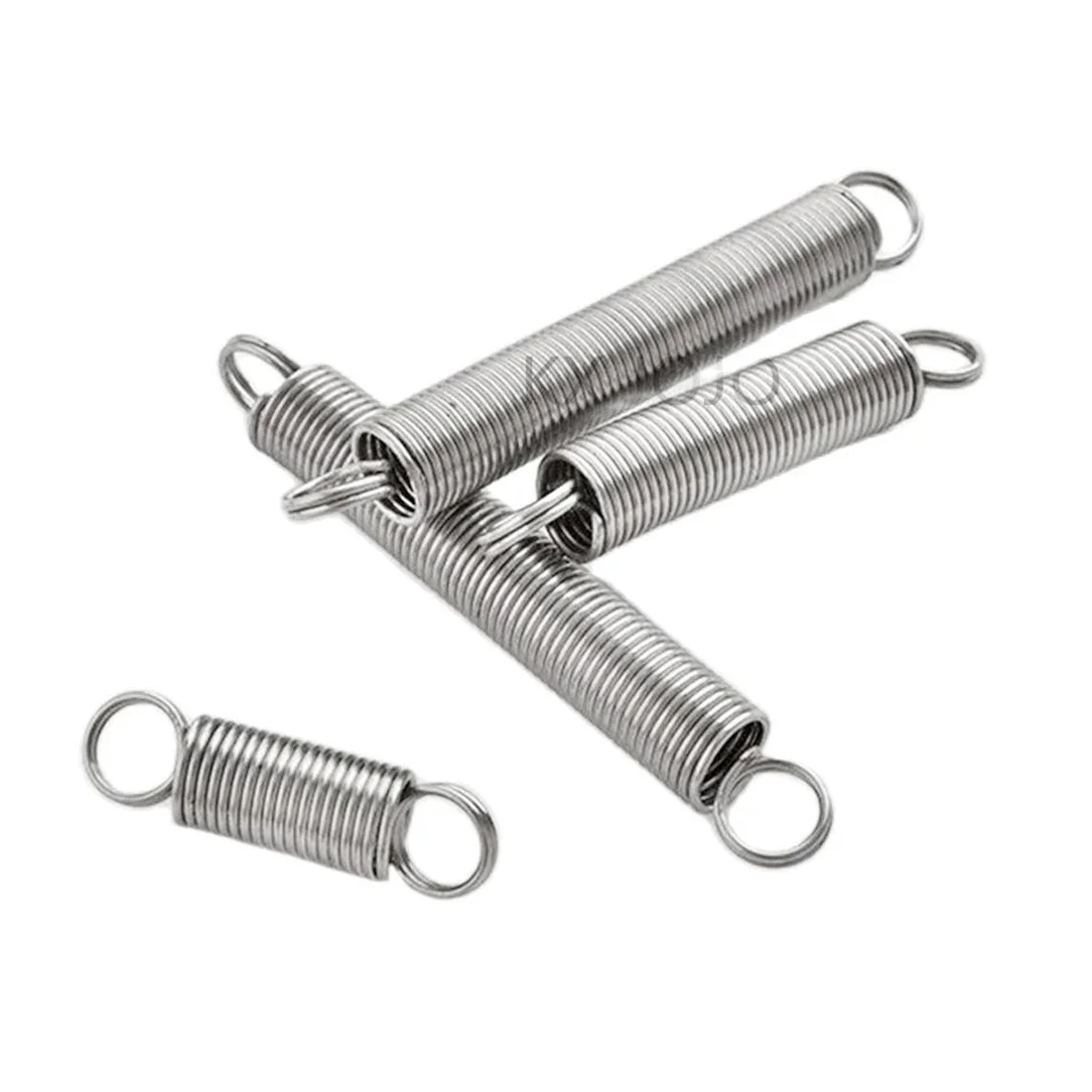 Stainless Steel Pressure Spring 304 Dual Hook Small Tension Spring 0.3/0.4/0.5mm 304 Outer Dia 3mm Length 10-60mm 10pcs