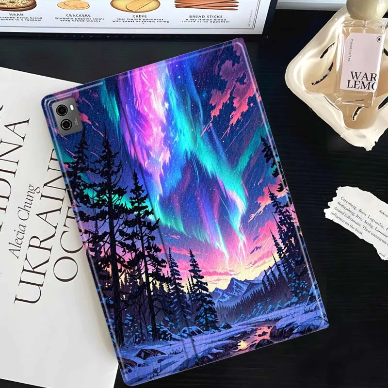 Aurora Borealis Snowy Forest Cover For Lenovo Xiaoxin Tab Pad K10 K11 Y700 P11 3rd GT Pro Plus Gen Tablet Case Gift