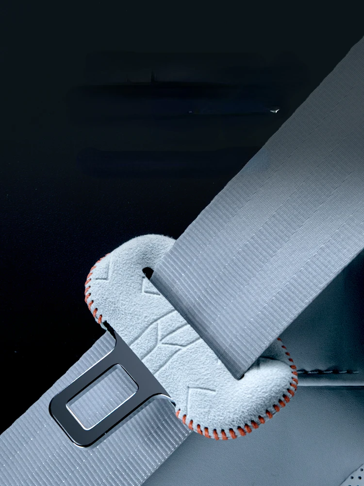 

Suitable For XPENG P7 2021 2022 2023 Front And Back Row Suede Automobile Safety Belt Buckle Protection Cover