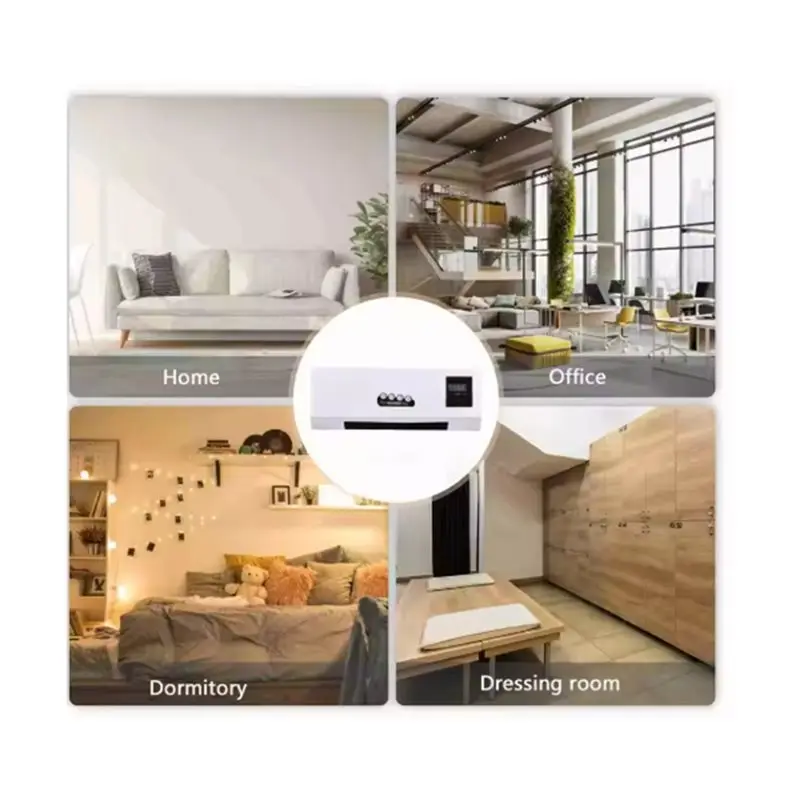 UNCL التدفئة الرياح القوية 2 في 1 سخان مروحة شاشة ديجيتال توقيت الحائط سخان الفضاء للمنزل مكتب عنبر #5