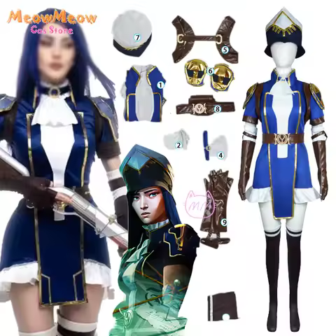 Caitlyn Kiramman Cosplay Arcane:Game Caitlyn The Sheriff Of Piltover Cosplay Costume Outfits Halloween Carnival Suit