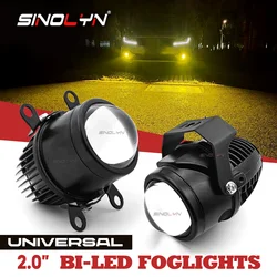 Sinolyn 2.0 Inch Mini Bi LED Fog Lights Universal 3000K 6000K 35W LED Fog Lenses Diode Car Spotlights Waterproof Car Accessories