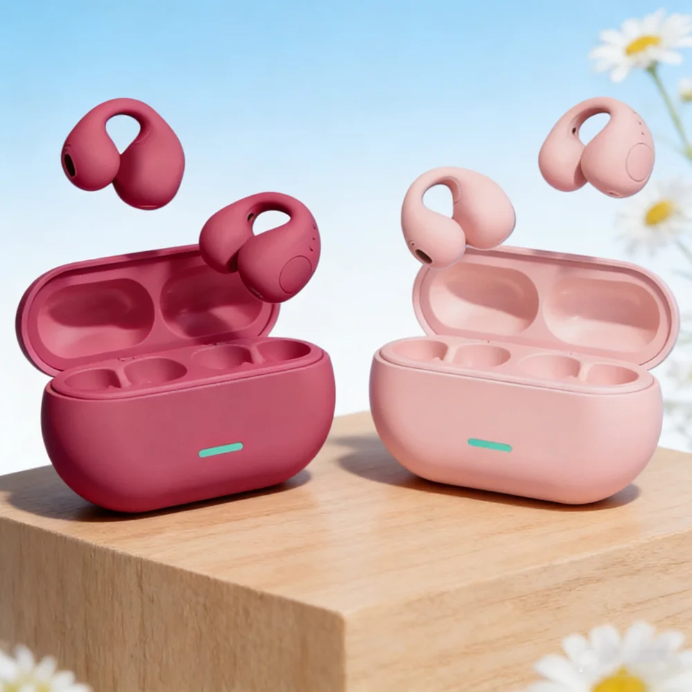 Bluetooth Clip-On Earbuds Wireless Headphones Comfortable and Stylish Clip-On Design High Quality Sound Lightweight and Portable
