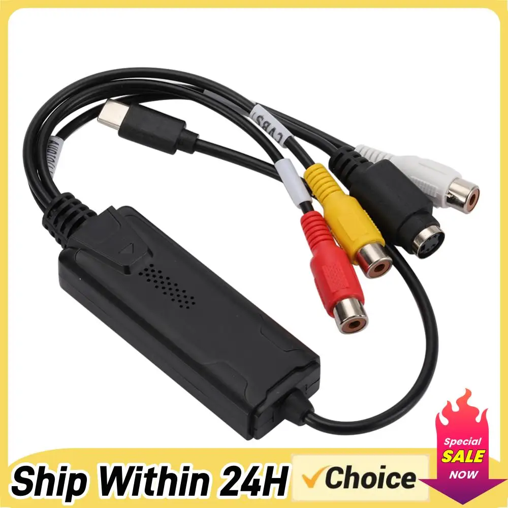 USB 3.1 Audio Video Capture Card Adapter DVD/VCD/MP4 Type-C Video Capture Converter 1 Channel Audio Capture Adapter Converter