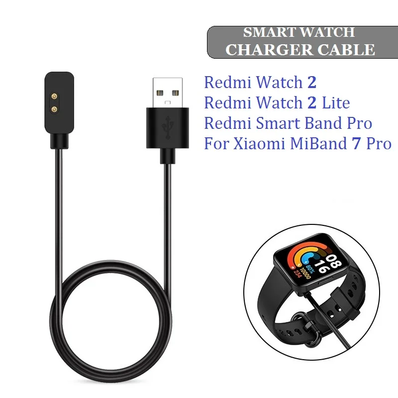 Cable cargador para reloj inteligente Redmi Watch 4/3/2 Lite/Xiaomi Mi Band 8 Pro/7Pro/base de carga USB para Redmi Smart Band Pro
