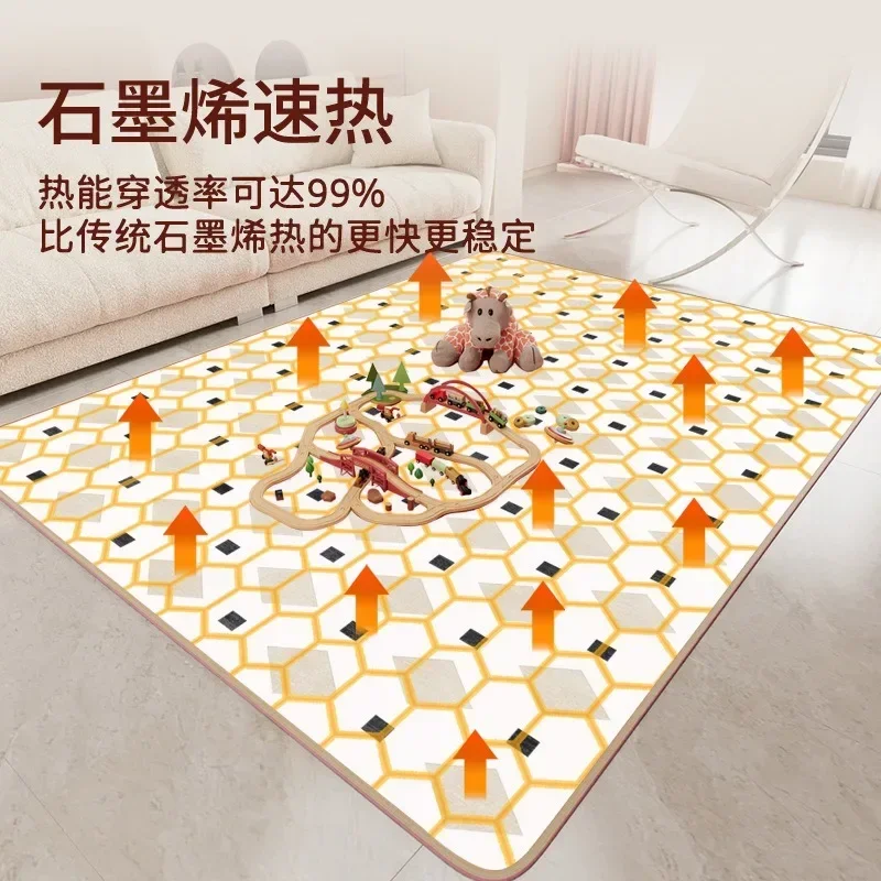 Good 100X150cm 50X100cm Household Graphene Floor Heating Mat Movable Floor Heating System Living Room Heating Blanket Warm Foot
