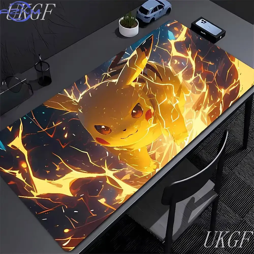 Pokemon Pikachu Gengar Gaming Mouse Pad XXL Rubber Keyboard Desk Mat With  Stitched Edge