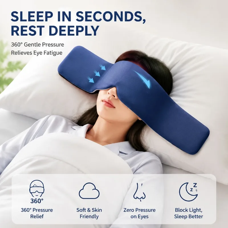 Tech Gravity Sleep Mask – Weighted Eye Mask for Faster, Deeper Sleep