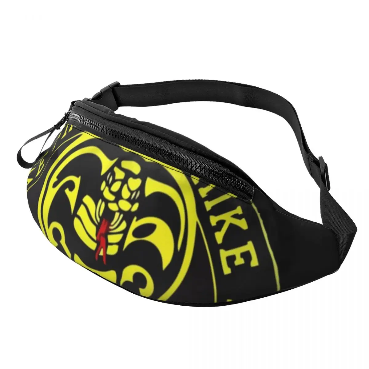 

Cobra Kai Strike Hard Waist Bag No Mercy Fashion Polyester Waist Pack Sports Female Bag