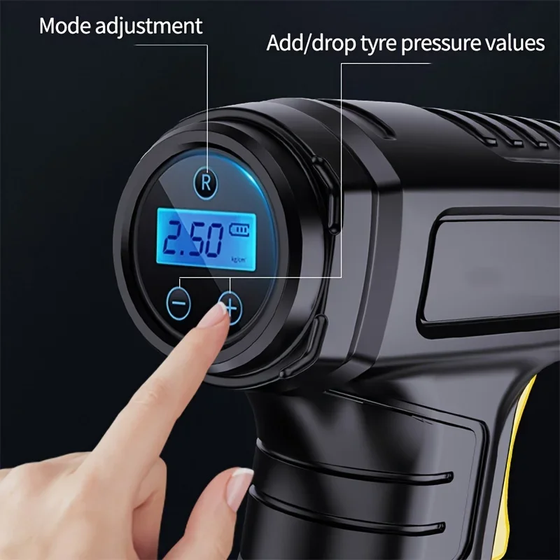 120W Rechargeable Air Compressor Wireless Inflatable Pump Portable Air Pump Digital Car Automatic Tire Inflator Equipment