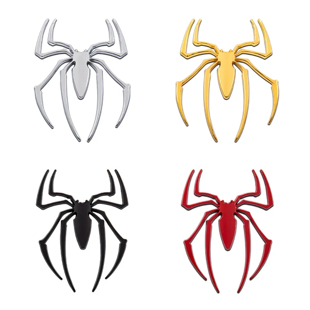 Universal 3D Metal Car Stickers Spider Car Logo Chrome Badge Auto Emblem Decal Car Styling Decoration Auto Exterior Accessories