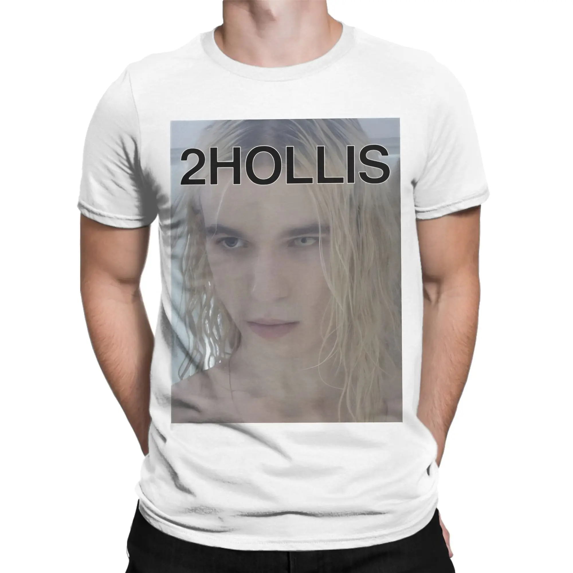 نسخة من نسخة من 2HOLLIS تي شيرت رجالي من القطن الخالص تي شيرت برقبة دائرية تي شيرت بأكمام قصيرة ملابس جرافيك مطبوعة