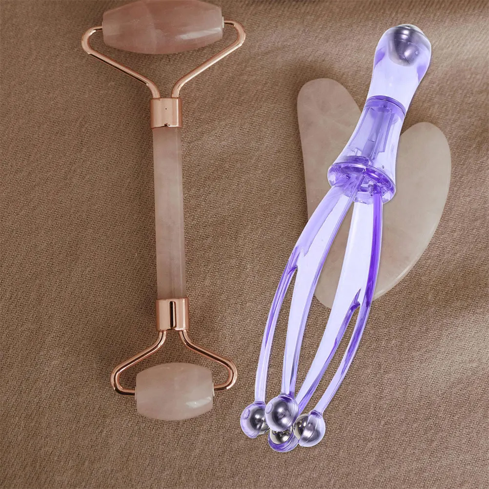 2 قطعة مدلك الاصبع يده أداة الدورة الدموية المزدوجة الوجهين الأسطوانة لليد العضلات الإغاثة المحمولة جهاز تدليك المفاصل