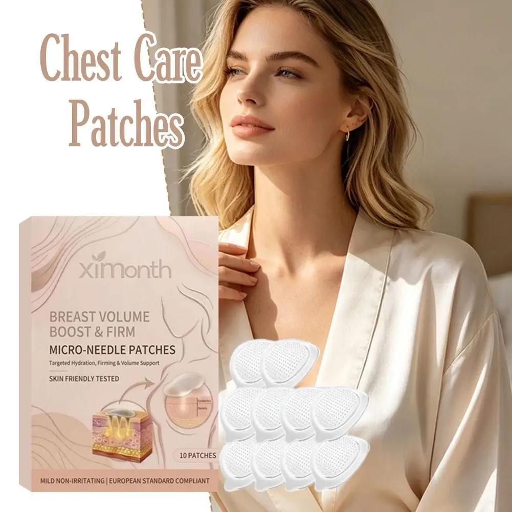 Advanced Microneedles Breast Plumping Patch,Hydration Firming Volume Support,Targeted Skin Nutrition Deep Hydration,For All Skin
