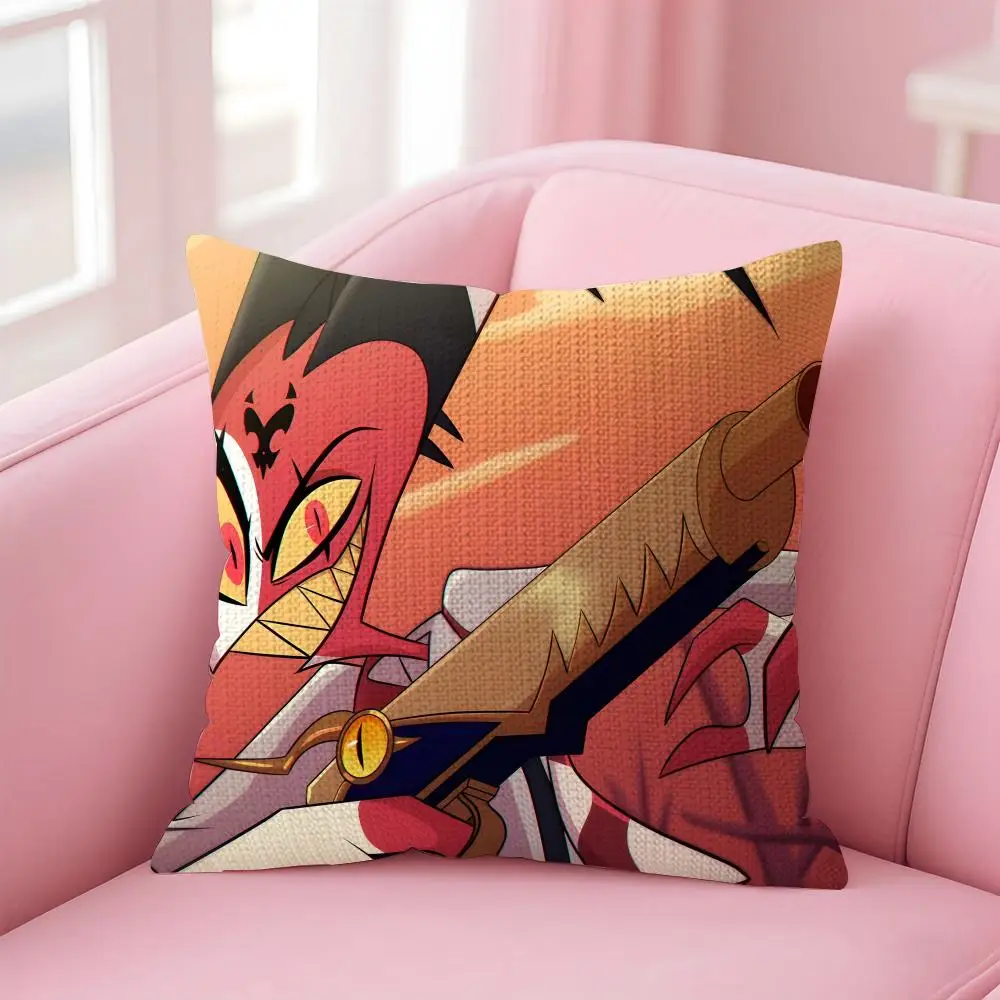 Blitzo H-Helluva Boss Cushion Cover Decorative Linen Throw Pillow case Soft for Bed Sofa Car Home Decor