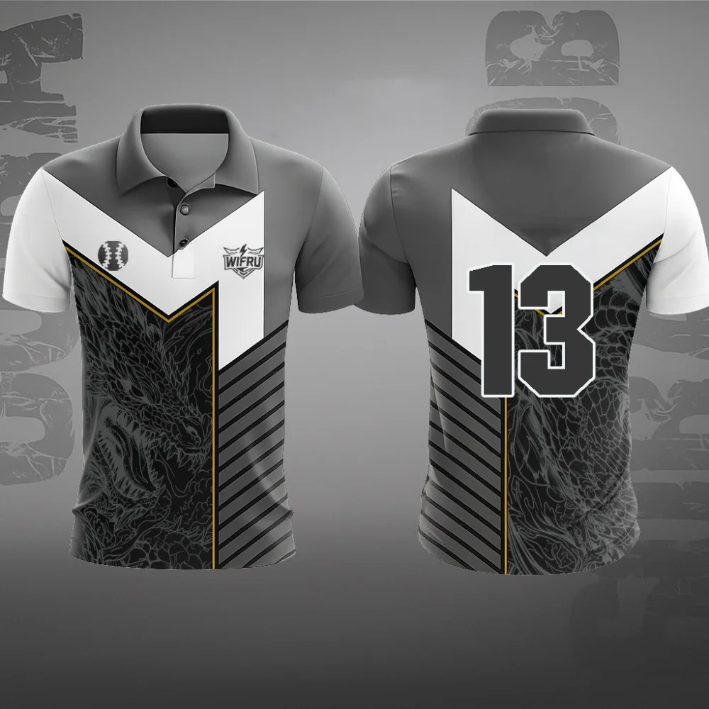 

New Summer Cricket Jersey Men's Sports 3d Printed POLO Shirt Breathable Quick-drying Vitality Team Custom Short-sleeved Tops