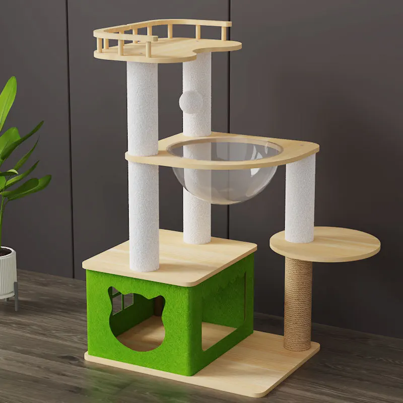 

Cat climbing frame nest cat tree scratching board large jumping platform cylindrical cat villa