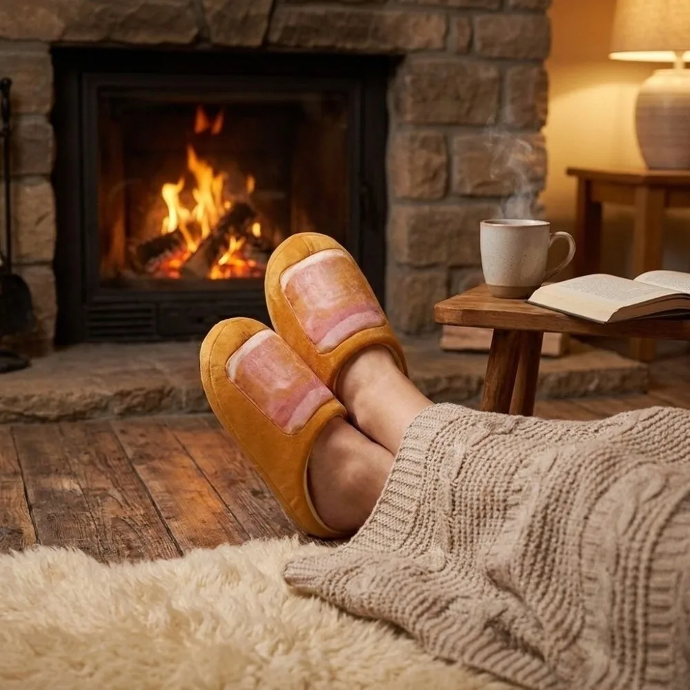 Couple Shoes Soft Toe Pattern Slippers Funny Thicken Warm Big Toe Slides Home Shoes Winter Plush Slippers Home Use
