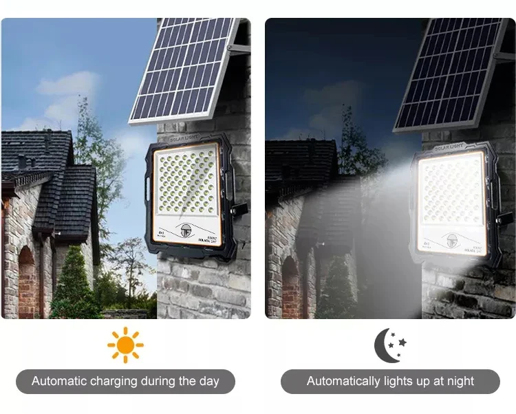 Outdoor Warm White Led Security Wall Garden Street Solar Flood Light with Motion Sensor