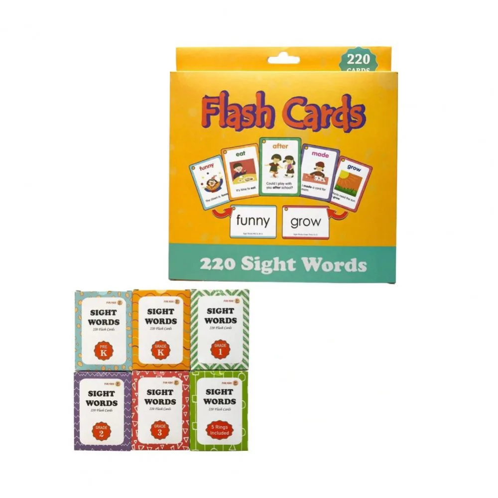 Paper Sight Word Flash Cards Animal English Montessori Cards Sight Word Games Miniature Durable Early Baby Flash Cards