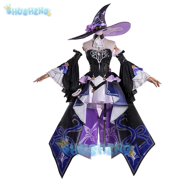 Shusheng Honkai Star Rail The Herta Cosplay Kostüm Kleid Hut Uniform Kopfbedeckung Halloween Party für Frauen Mädchen Requisiten Zubehör