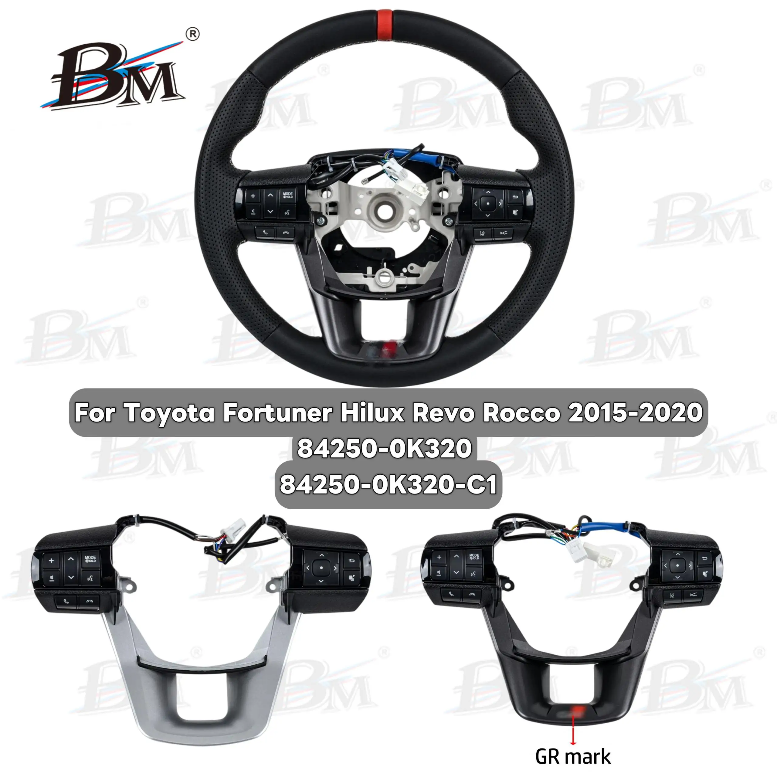 

Steering Wheel Volume Sound Button Switch For Toyota Fortuner Hilux Revo Rocco 2015-2020 84250-0K320 84250-0K320-C1 Auto Parts