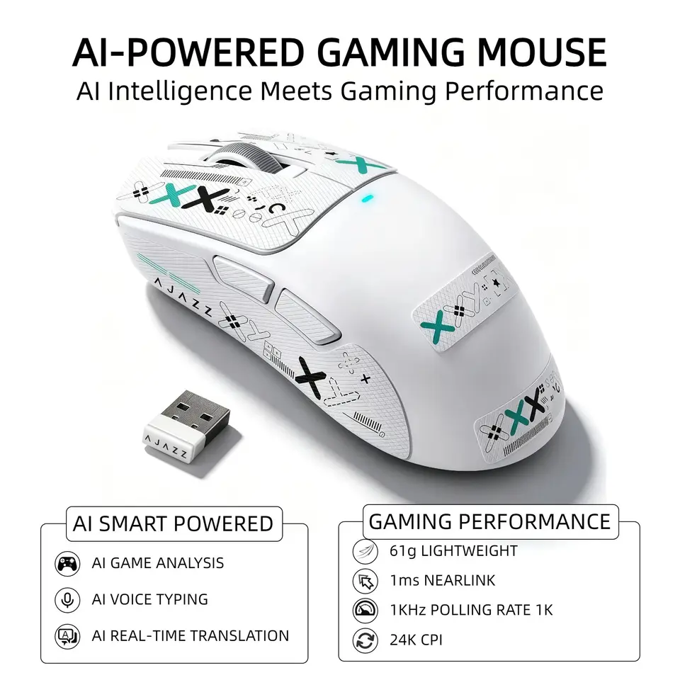 Lightweight AI Wireless Gaming Mouse 24000CPI