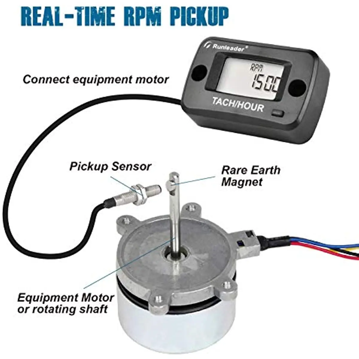 Rotierender wellen tachometer warten digitale stunden zähler programmierung svc zeit max rpm 20000 reset max rpm rotierende welle stunde me – Detail 6