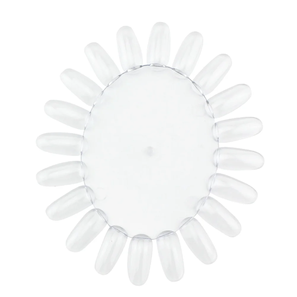 10 Stück Nagellack-Display-Rad, transparente Sonnenblumen-förmige Acrylplatte für Nagelkunst-Übungen und Salon-Schaufenster, 20 Fake