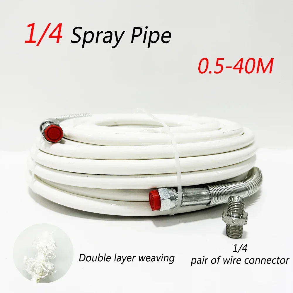 

"1/4 High-Pressure Spray Hose (0.5-40m) - Efficient Spray Machine Accessory for Putty, Paint, and Coatings"