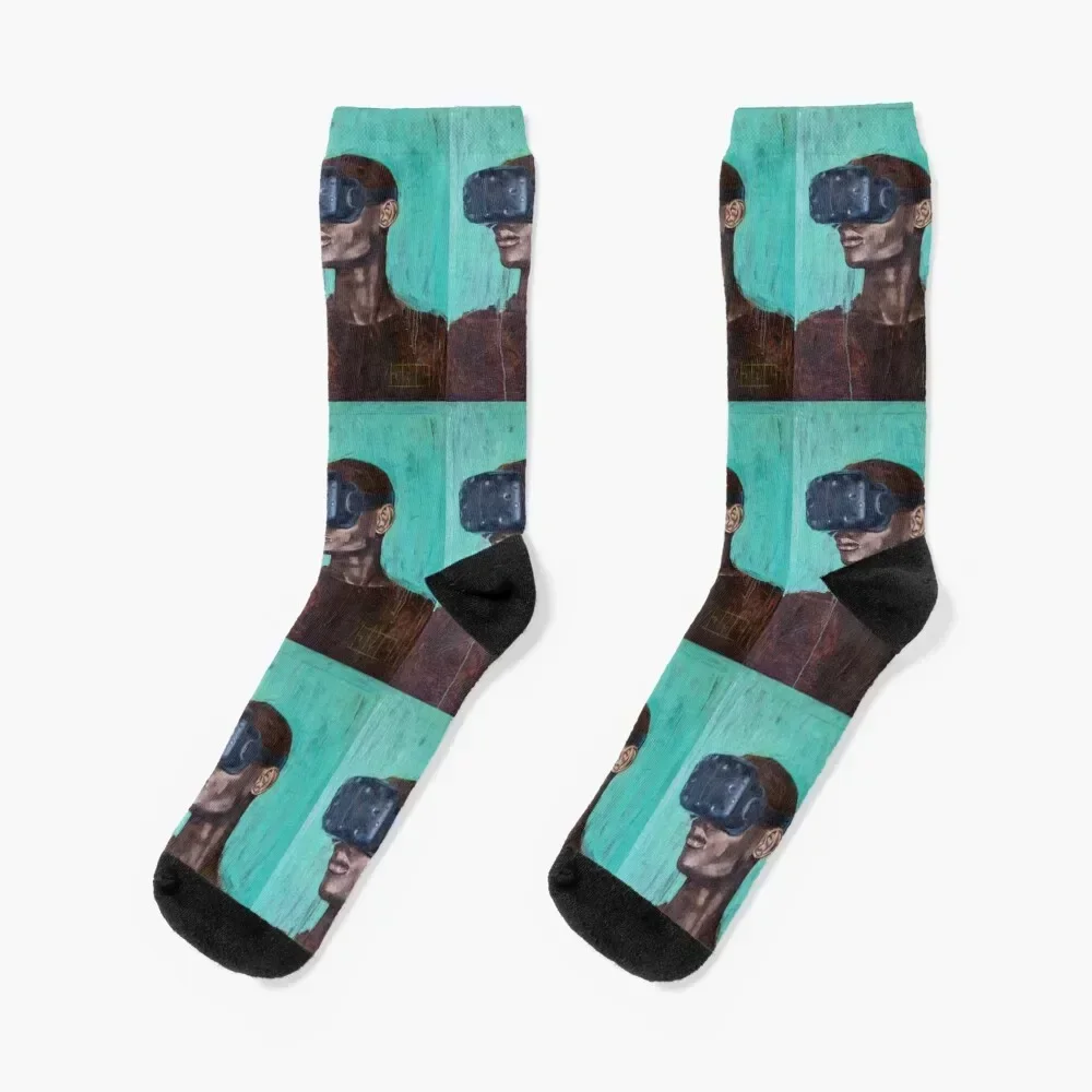 

VR | Portrait of VR Socks fashionable cartoon professional running winter gifts Mens Socks Women's