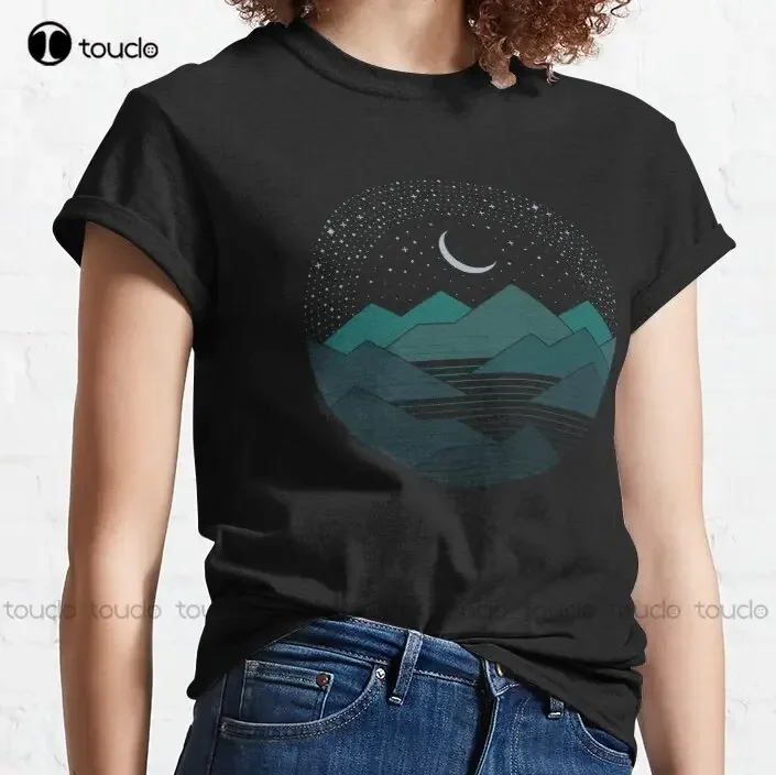 New Between The Mountains And The Stars Classic T-Shirt Skull Shirt S-6Xl Unisex