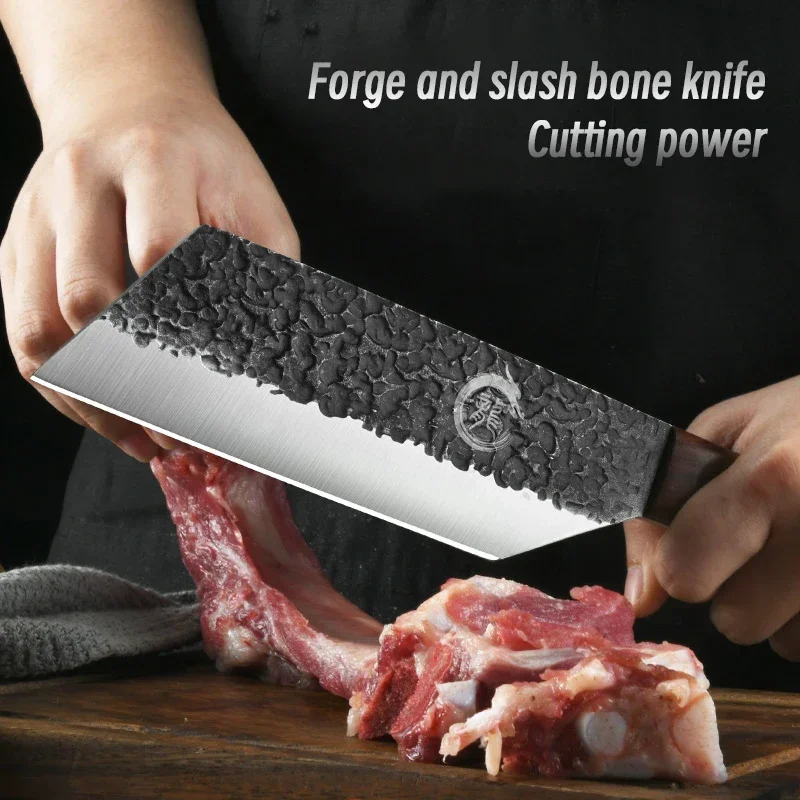 Precision forging knife,multifunctional home vegetable knife,outdoor barbecue knife sharp meat knife,high hardness kitchen knife