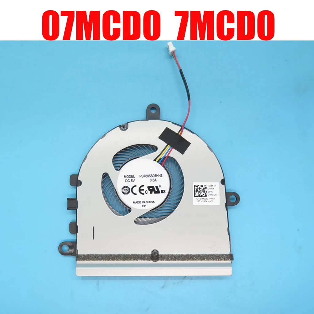 

Laptop CPU Fan For DELL For Inspiron 3583 3584 3585 5575 07MCD0 7MCD0 PB7806S05HN2 DFS531005MC0T FK39 DC5V 0.5A