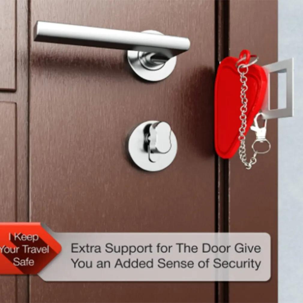 Portable Double Hole Door Lock Lockdown Security Lock Door Extra Lock Inside Door Locker Security Devices Wholesale Dropshipping