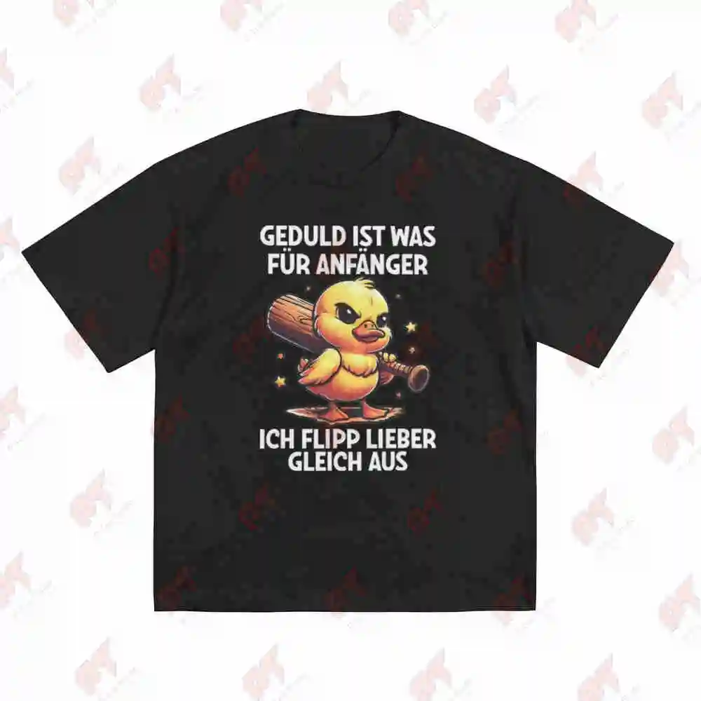 Patience Is For Beginners I M About To Flip Out Funny Duck Short Sleeve Tee 100% Cotton T-Shirt