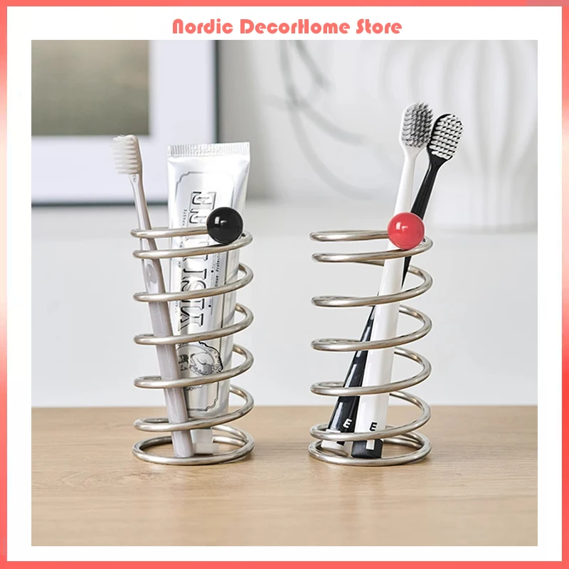 

Скандинавские аксессуары для ванной комнаты, держатель для зубных щеток из нержавеющей стали, подставка для зубных щеток, органайзер для зубных щеток, держатель для зубной пасты, держатель для ручек