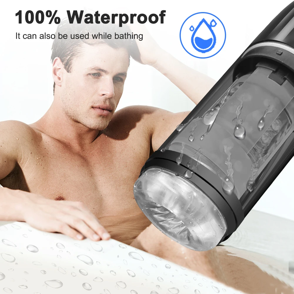 IPX8 Waterproof Male Masturbator for Men Sucking Vagina Masturbation Blowjob Automatic Masturbators Sex Toys Goods for Adults