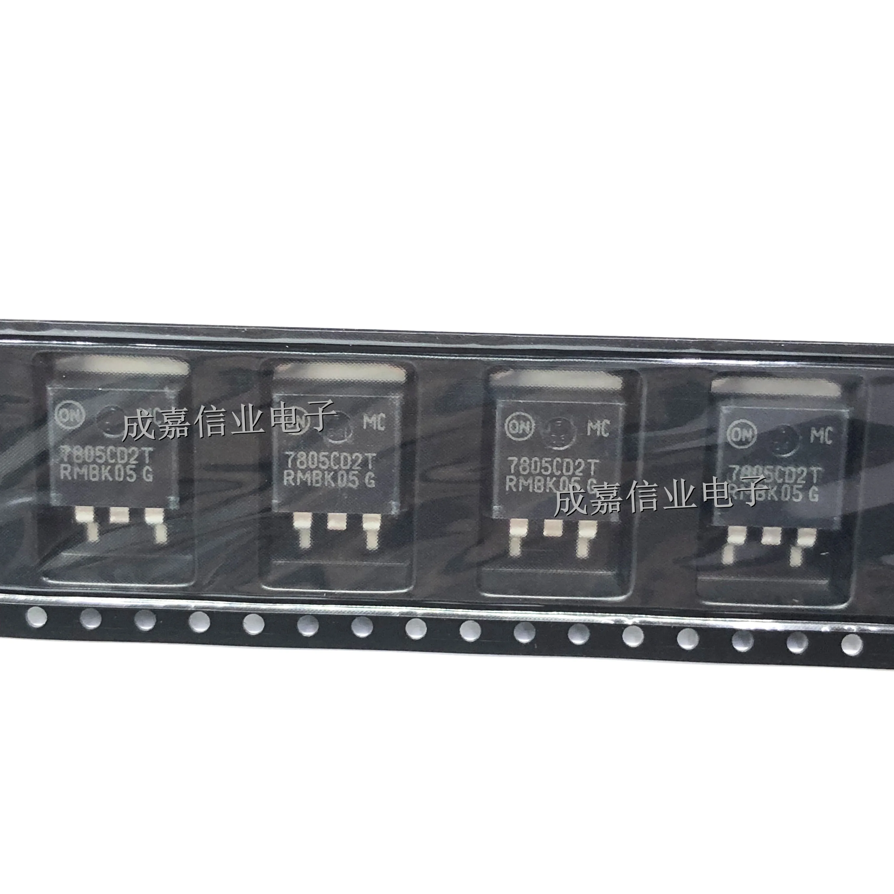 10pcs/Lot MC7805CD2TR4G TO-263-2 MC7805CD2T D2PAK-3 Linear Voltage Regulators 5V 1A Positive Operating Temperature:0C-+ 125 C