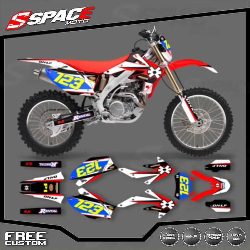 

Специальная мотоциклетная графическая фоновая наклейка SPACE для HONDA CRF 450X 2008-2018 CRF450X 2005 2006 2007, наклейки, наборы наклеек 01