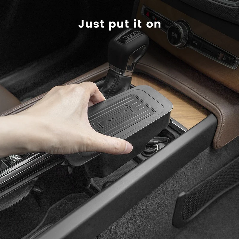 

Qi Car Wireless Charger Phone Panel For Volvo XC90 XC60 S90 S60 V90 2016-2021 Fast Wireless Charging Pad Holder