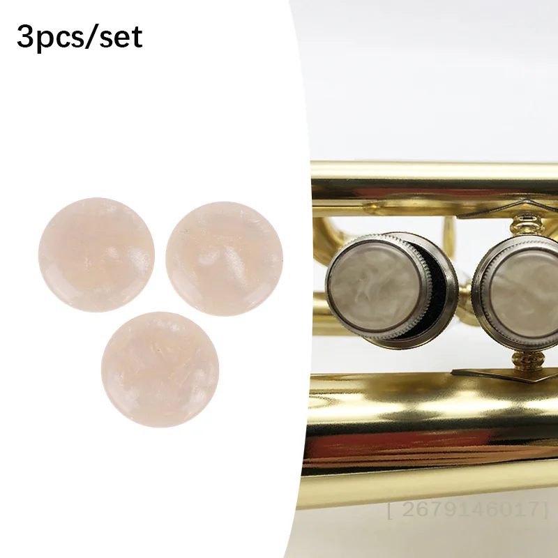 【YY26】3Pcs Trumpet Valve Finger Button Top Cap Repairing Replacements For Trumpeters Buttons Snap Piston Buckle Brass Instrument