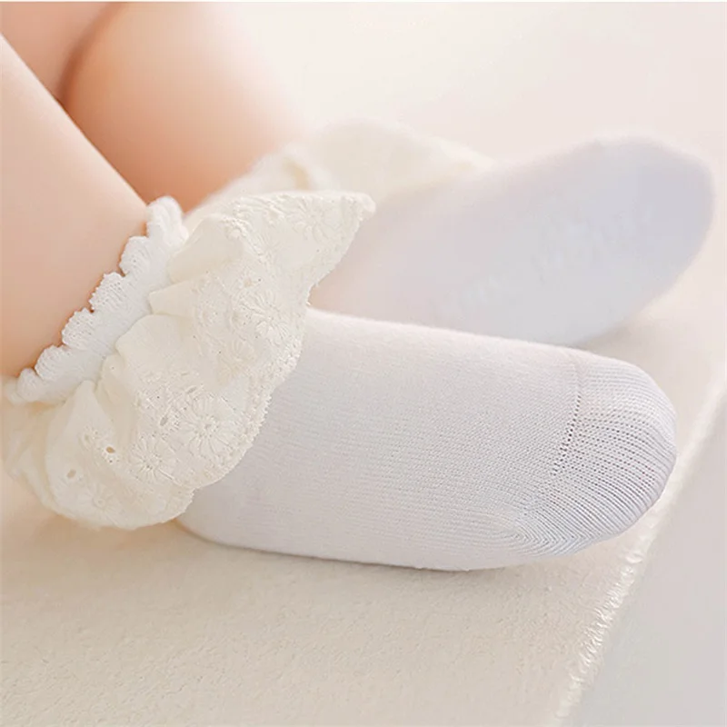 جوارب الأميرة للفتيات الصغيرات للخريف من الدانتيل للحفلات والزفاف والتصوير الفوتوغرافي